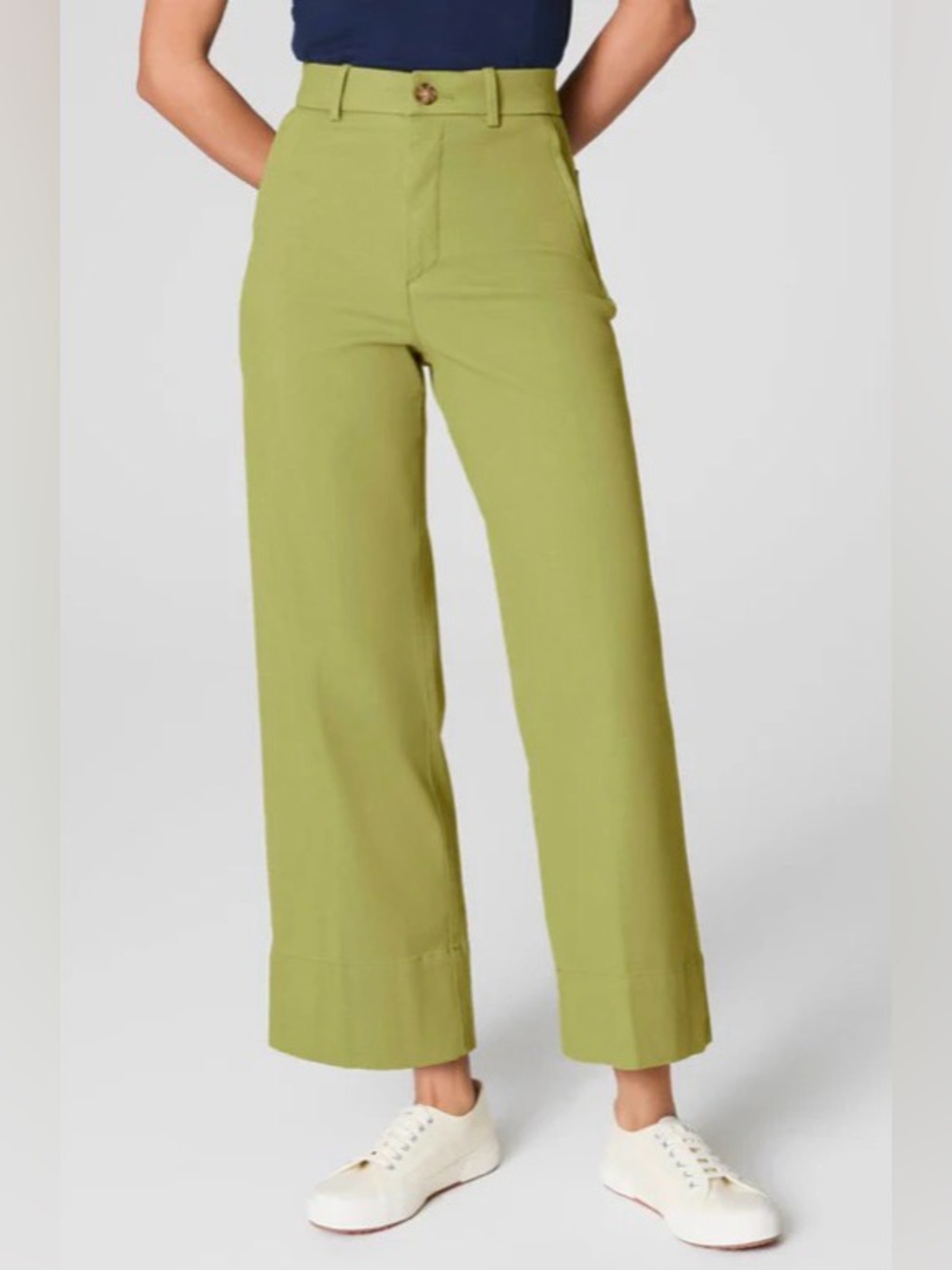 Spanx St Crop Wide Leg 2.0 Trouser- Cypress Size XS Brand New with Tags